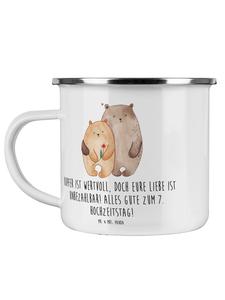 Кружка на 7-ю годовщину свадьбы (медная свадьба) с надписью из прозрачного материала Mr. & Mrs. Panda