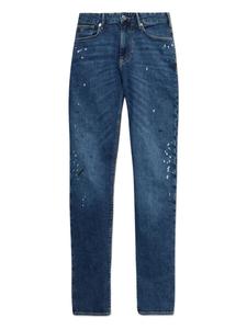 Джинсы с принтом в виде брызг краски Emporio Armani, синий