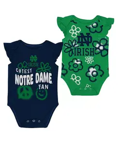 Комплект из двух предметов для мальчиков и девочек, темно-синий/зеленый, Notre Dame Fighting Irish Little Sunshine Outerstuff
