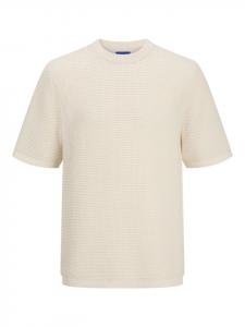 Вязаная футболка цвета морской соли Jack & Jones