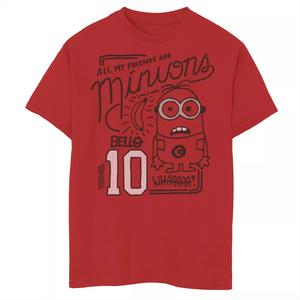 Футболка с рисунком «Гадкий я» «Миньоны Боб» для мальчиков 8–20 лет «Все мои друзья» Licensed Character