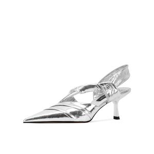 Shesrim Женские туфли на платформе с массивным каблуком - серебристые (6,5 см), цвет Silver (6.5CM)