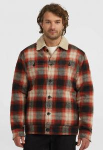 Куртка O'Neill O'RIGINALS FLEECE LINED JACKET, Bonfire Check/Mottled Red