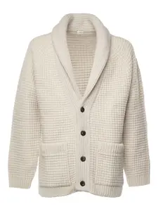 Кардиган из шерсти и кашемира на пуговицах Eleventy, белый