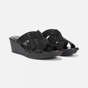 Сандалии женские Naturalizer Rowena I9067F1001, черные, на танкетке, ZOGG1536 Naturalizer, черный