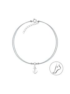 Alexander York Браслет на лодыжку ANCHOR из серебра 925 пробы