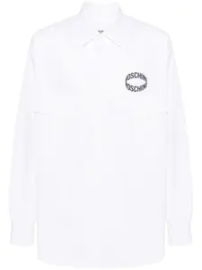 Рубашка с логотипом Moschino, белый