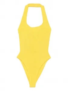 Купальник Sandy с вырезом халтер Hunza G, желтый