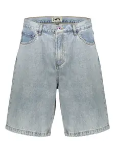 Джинсовые шорты с контрастной строчкой Perks And Mini, синий