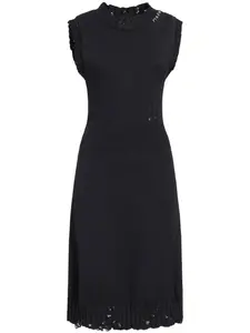 Платье с эффектом потертости Marni, черный