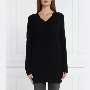 Шерстяной свитер обычного кроя Marella, черный