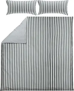 Двустороннее постельное белье антрацитово-белый 1x 200x220 см + 2x 40x80 см Erwin Müller