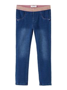 Джинсы name it, цвет dark blue denim/Detail GOLD ROSE LUREX