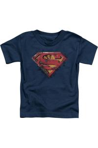 Футболка с коротким рукавом "Ржавый щит Супермена" для малышей Gildan, темно-синий