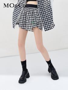 Шорты Moco с высокой талией, черно-белый