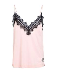 Майка Lace Pyjama Singlet Karl Lagerfeld, розовый