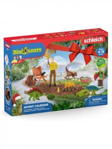 Адвент-календарь 98644 Динозавры 2023 Фигурка динозавра для детей от 5 лет и старше Schleich