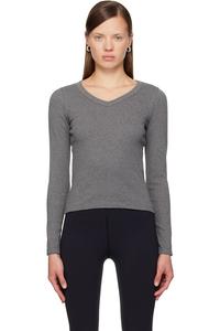 Flore Flore Серая футболка с длинными рукавами "Джилл"