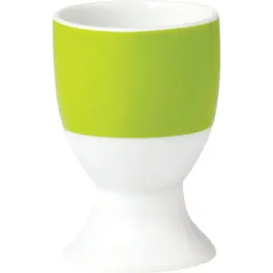 Подставки для яиц van Well «Vario» (набор, 6 шт., 6 подставок для яиц), фарфор, можно мыть в посудомоечной машине и использовать в микроволновой печи, зеленый/белый