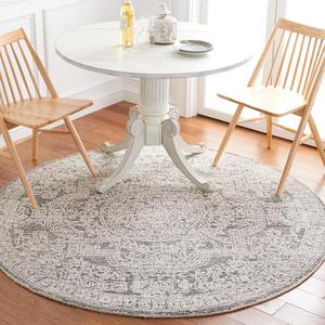 Ковер SAFAVIEH, 183 x 183 см, Abstract Collection Round, Ivory & Charcoal, переходный дизайн, идеален для помещениях с высокой проходимостью в гостиной, спальне и столовой (ABT356H-6R)