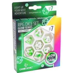 Аксессуары Gamegenic Glow Series Polyhedral Set: Toxic Stones (7)