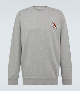 Толстовка из хлопкового джерси с логотипом JW Anderson, Mid Grey Melange