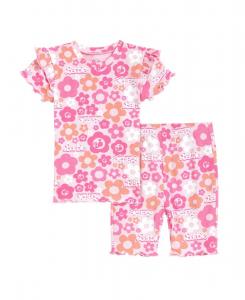Комплект одежды для девочек: футболка в рубчик и шорты Barbie, Pink, barbie