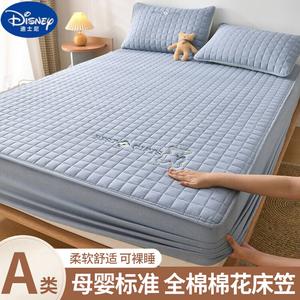 Disney Простыня на резинке 120х200 см, класс А, хлопок, стиль деним с вышивкой, цвет деним синий