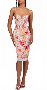 Флоренс атласное корсетное платье в розовых оттенках Miss Circle