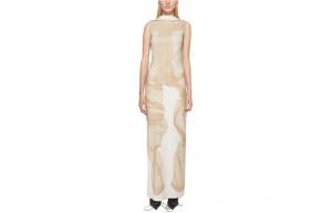 Макси-платье с высоким воротником Acne Studios, белый