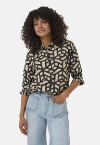 Блуза Kaffe KAVELANA SHIRT, Fallen Rock Black Graphic Line/Grey