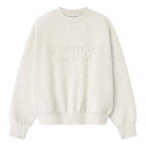 Свитшот Fear of God Essentials Embossed Classic Crewneck Sweatshirt, цвет «Овсяный меланж»