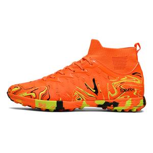 Футбольные бутсы унисекс, средний верх Binary, Coral Orange