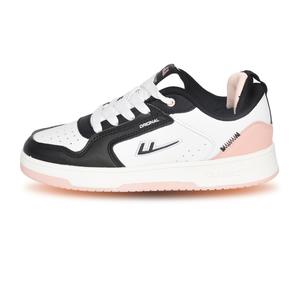 WARRIOR Износостойкие легкие нескользящие низкие скейтерские кроссовки унисекс белый черный розовый, цвет White Black Pink