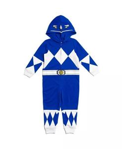 Комбинезон для косплея на молнии для мальчиков Power Rangers, синий