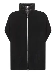 Стеганое пальто с высоким воротником Herno, черный