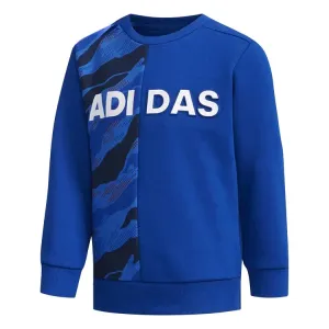 Свитшот синий детский для возраста 3-7 лет Adidas