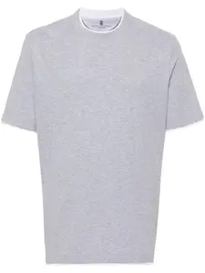 Многослойная футболка Brunello Cucinelli, серый