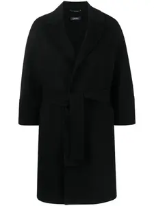 Пальто из вирджинской шерсти с поясом 'S Max Mara, черный