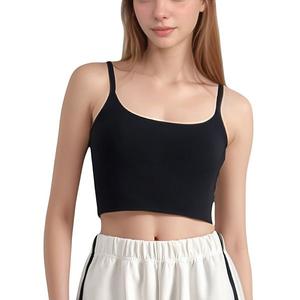 Женский спортивный топ с круглым вырезом и тонкими бретелями Anna-Kaci, Black