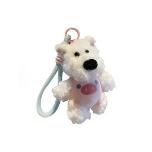 Очаровательная мягкая игрушка-подвеска щенка вест хайленд уайт терьера с большим носом, высота 12 см XTHOT, розовый