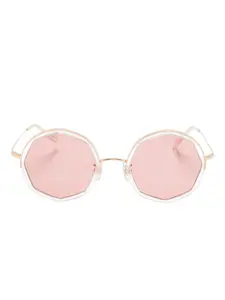 Солнцезащитные очки Edie в геометричной оправе Megane and Me, золотой