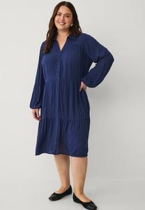 Платье Ellos Plus collection Shirt dress, Marine/Dark Blue
