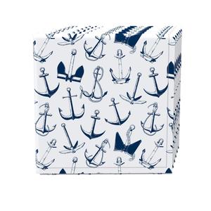 Набор салфеток из 4 шт., 100 % хлопок, 20x20 дюймов, морские якоря