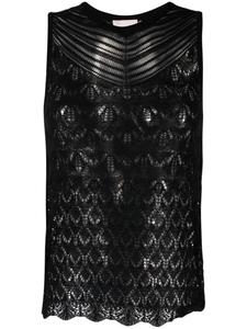 LIU JO топ рыхлой вязки без рукавов, черный