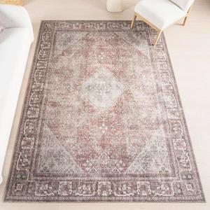 nuLOOM Hillstone Collection ковер, 153 x 244 см, традиционный винтажный медальон с эффектом потертости, плотный и мягкий, прочный поли/джут с низким ворсом без линьки, легко чистится, для гостиной, спальни