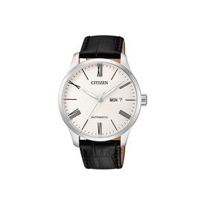 CITIZEN Часы Classic Mechanical Movement Cow Leather Strap Watch Men's Watch White Dial, White Dial