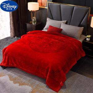 Disney Одеяло 200х230 см, вес 5 кг, флис, дизайн Red Leaf Poetry, цвет красный