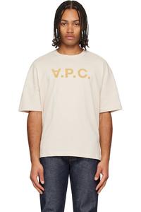 A.P.C. Футболка Off-White с бархатным покрытием