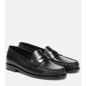 Кожаные лоферы Le Loafer Saint Laurent, черный